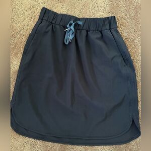 lululemon athletica Black Skirt with Blue Tie